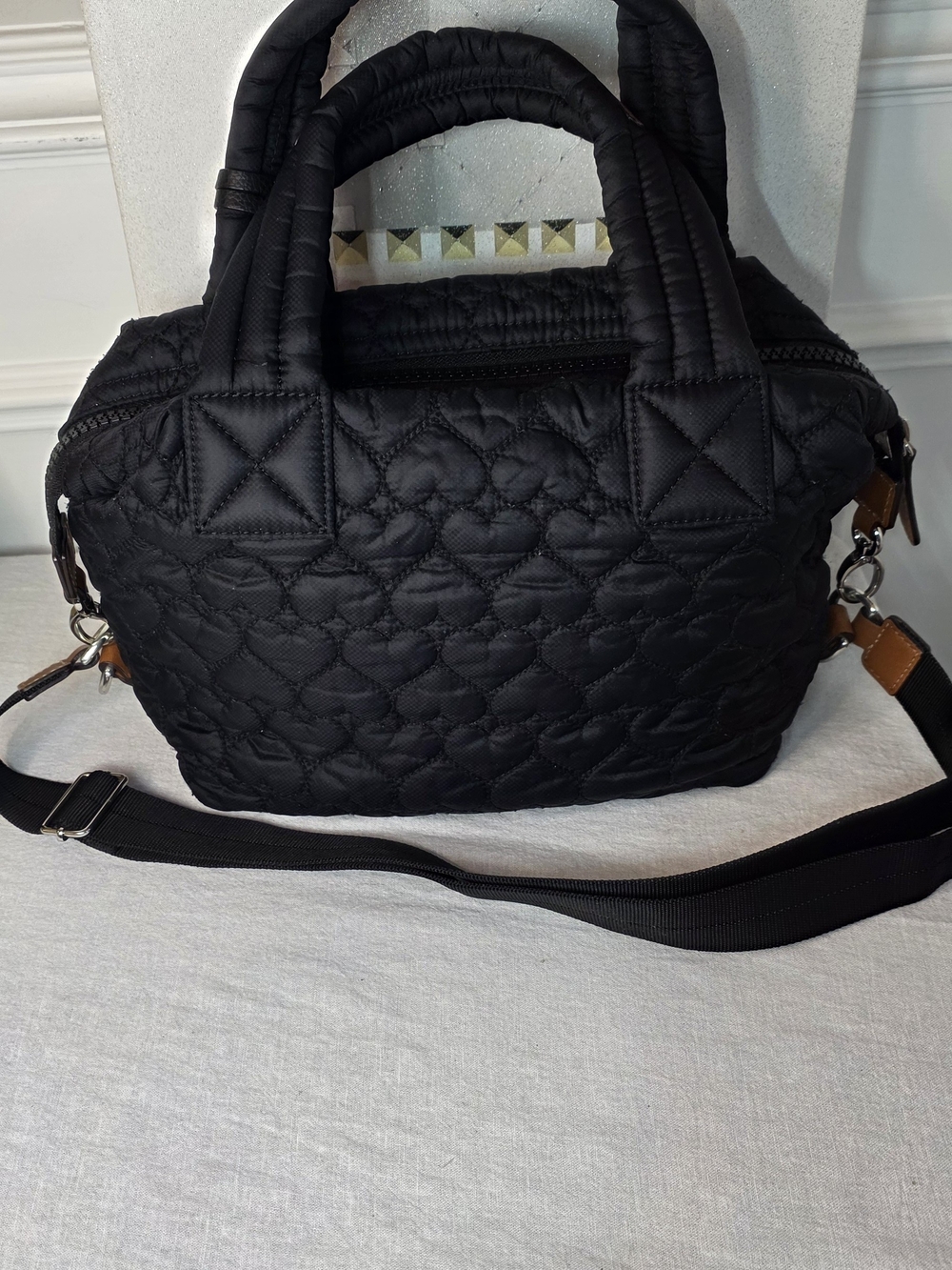 Brighton Kamille quilted crossbody bag in black - Picture 3 of 8